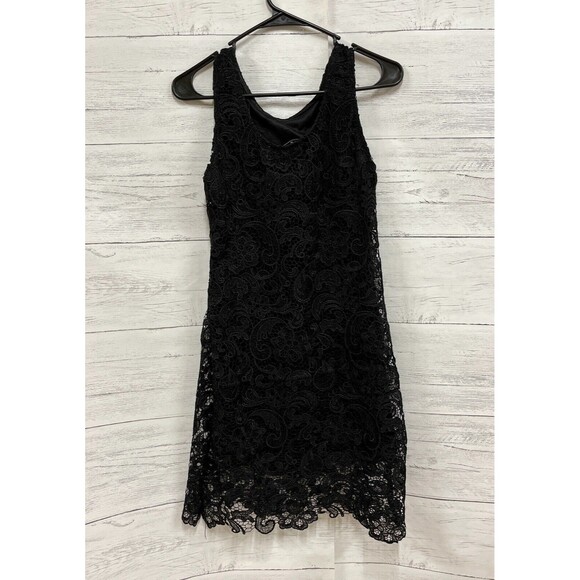 "Annabella" Black Lace Sleeveless Little Black Cocktail Dress Size Small. Formal - Picture 9 of 10